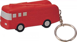 Promotional Key Chains: Fire Truck Stress Ball Keychains